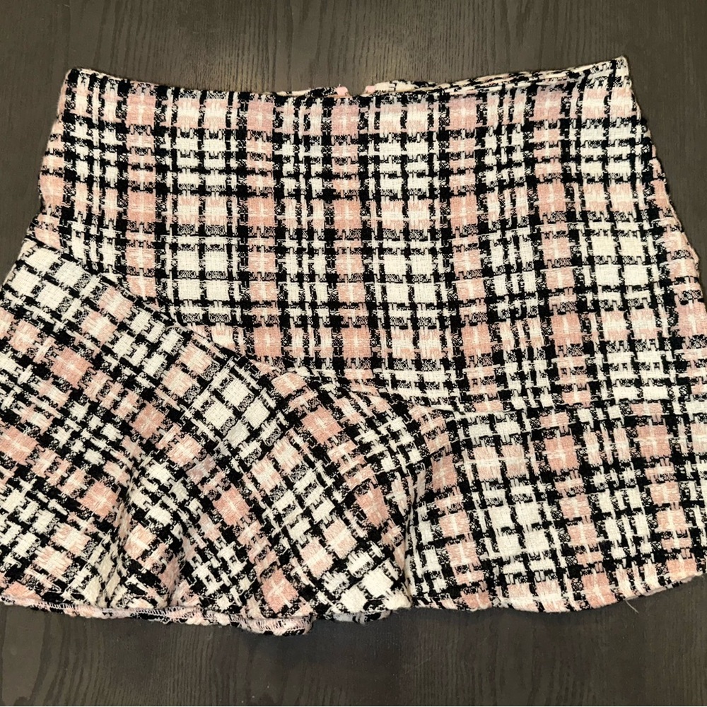 Vintage Y2K Tracy Evans Tweed Mini Skirt - Size 7